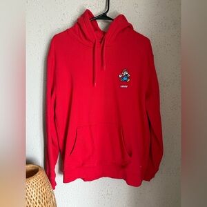 Levi's Red Hoodie with Mario Embroidered Patch